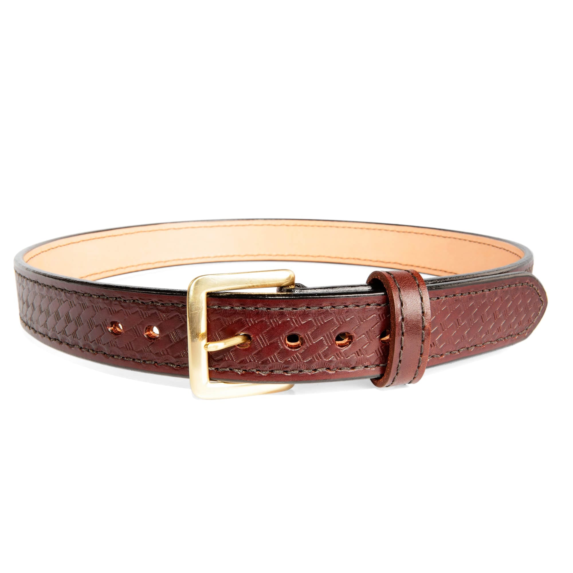 Bullhide Belts， Mens 40 Genuine Leather Double Strap Brown Tan