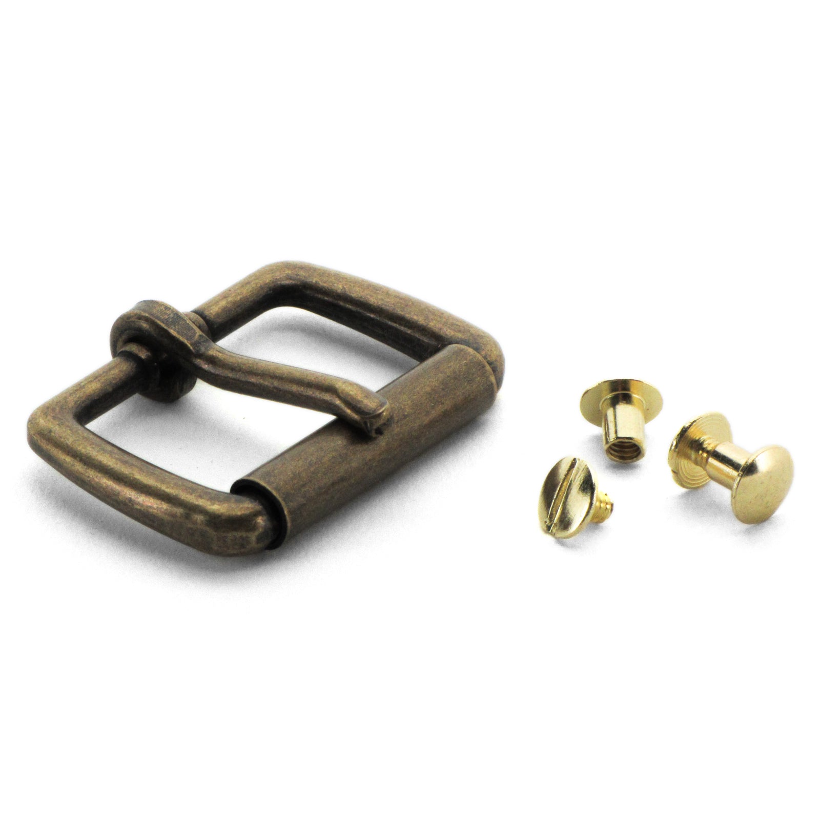 https://www.thebeltman.net/cdn/shop/products/gun-belt-buckle-antique-brass-roller-with-chicago-screws.jpg?v=1506381749