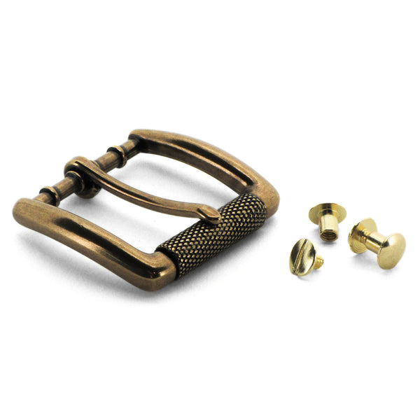 Square Brass Buckle with Chicago Screws