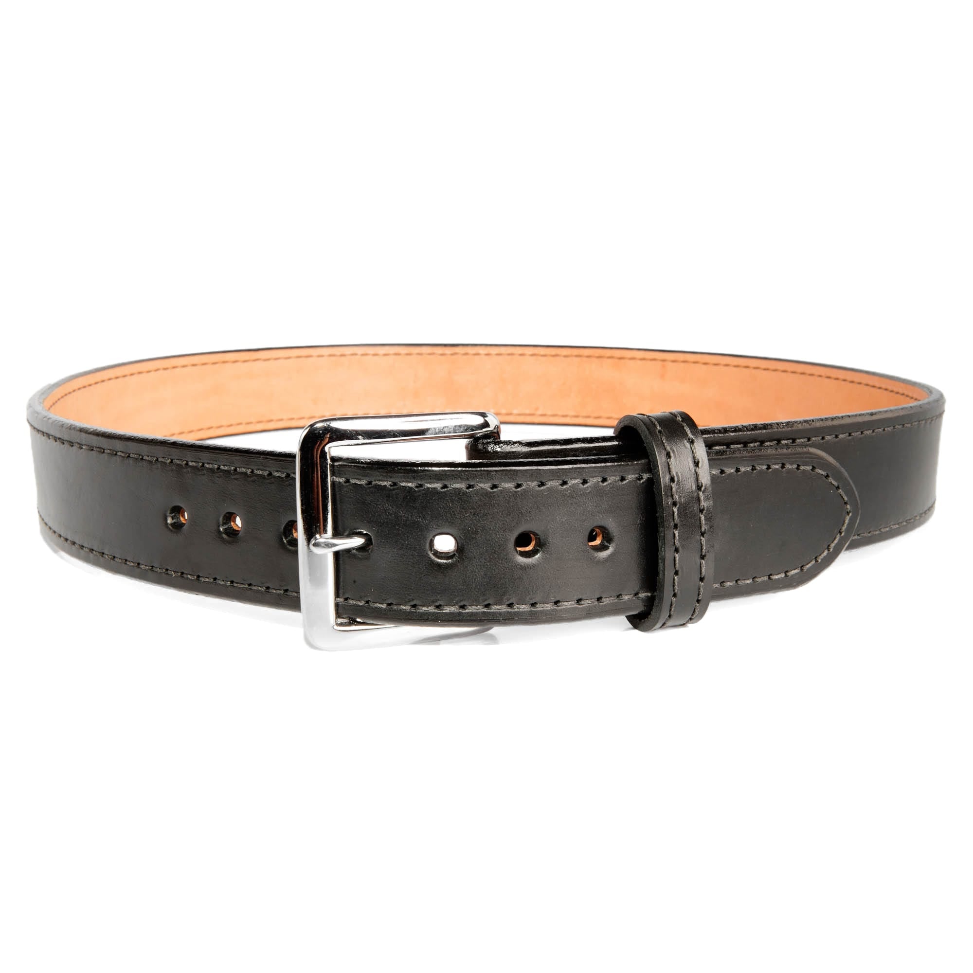 Black Leather Belt With Square Brass Buckle, 1.5 Width -  Canada